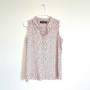 Karl Lagerfeld Polka Dot Blouse Tank Top
